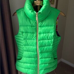 Lilly Pulitzer Vibrant Green Quilted Vest